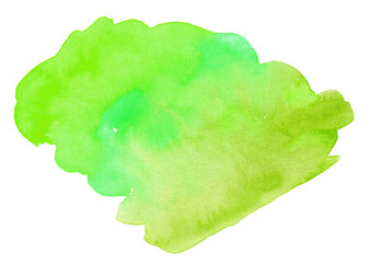 Green abstract hand drawn watercolor background for text or logo. Watercolor clipart