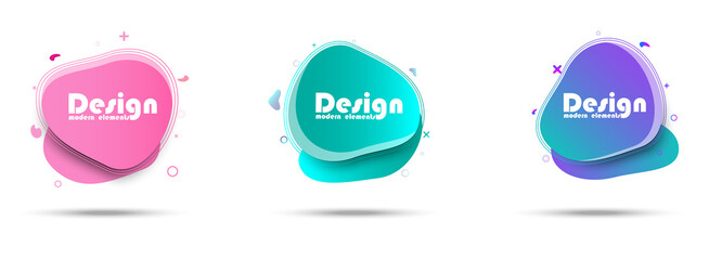 Set of abstract modern graphic elements.