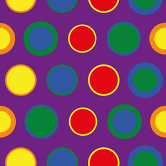 Gay pride colorful dots vector seamless pattern 