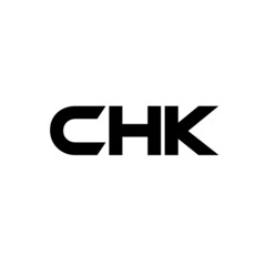 CHK letter logo design with white background in illustrator, vector logo modern alphabet font overlap style. calligraphy designs for logo, Poster, Invitation, etc.
