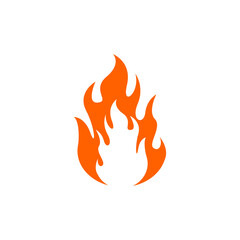 fire logo icon design template vector