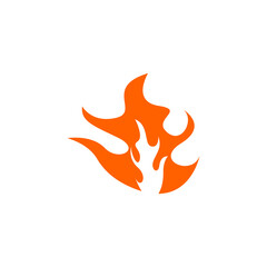 fire logo icon design template vector