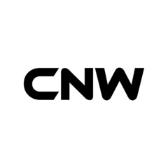 CNW letter logo design with white background in illustrator, vector logo modern alphabet font overlap style. calligraphy designs for logo, Poster, Invitation, etc.