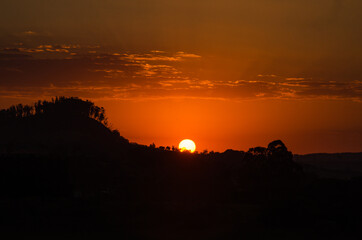 sunset in the mountains