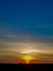 sunset in the sky