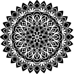 Mandala Pattern Stencil doodles sketch good mood - 446800815
