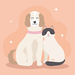two mascots domestics