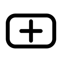 plus button pixel perfect icon for food delivery apps and website