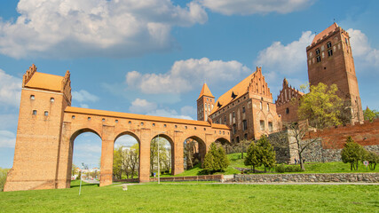 Kwidzyn, Poland - built in 1233 and a fine example of Teutonic Knights' castles architecture, the Kwidzyn Castle is famous for its red brick and unusual shape