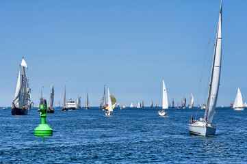 sailboats on the river