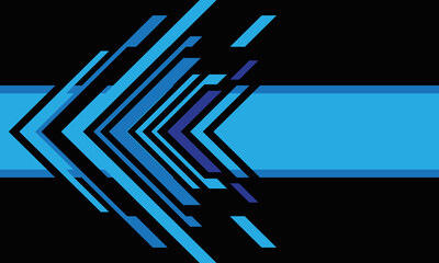 Abstract blue arrow technology on black design modern futuristic background vector illustration.