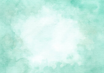 Green abstract texture background with watercolor