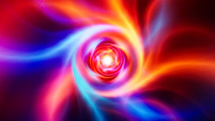  Glowing Spin Red and Blue Fire energy