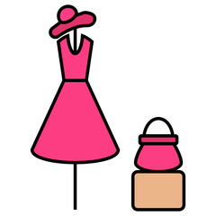 Boutique display Accessories Concept Vector Icon Design, Retail Shop Equipment Symbol, Supermarket fixtures Sign, Grocery Store Supplies Stock illustration