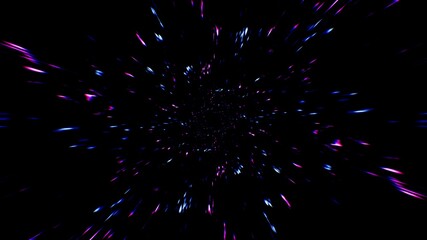 Abstract Flying Neon Particles Background