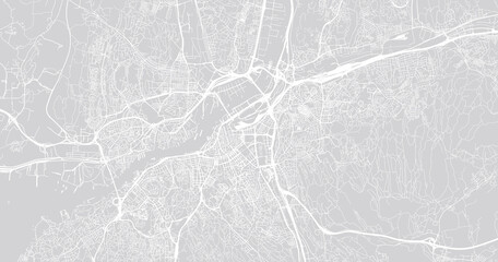Urban vector city map of Gothenburg, Sweden, Europe