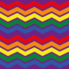 Fototapeta premium Different lgbtq pride chevron vector seamless pattern 