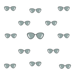 Vector pattern with eyeglasses, isolated on a white background.