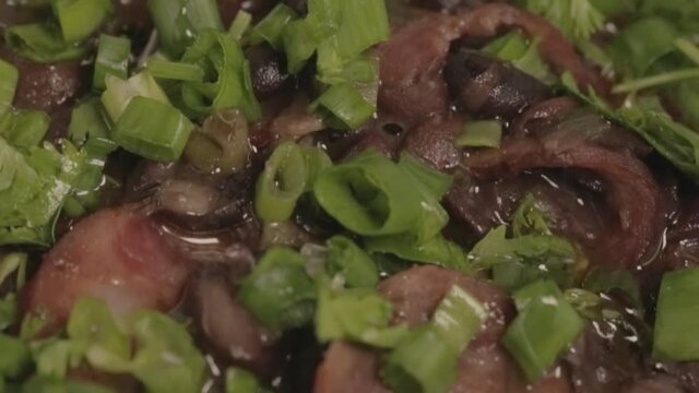 brazilian feijoada black bean stew close up