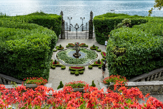  Italy. Lombardy. Lake Como. Village of Tremezzo. Villa Carlotta, built in 1690 by Milanese banker Giorgio II Clerici, now belongs to the State