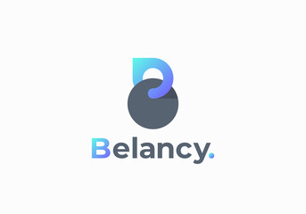 Letter B Logo Template Vector. B monogram modern  logo vector. B symbol vector.
