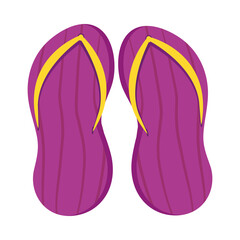purple flip flops