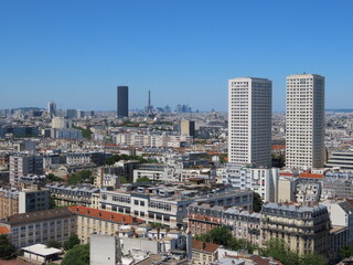 Paysage urbain, vue aérienne à Paris