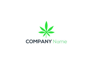 Tree leaf vector and green logo design Cannabis leaf echo