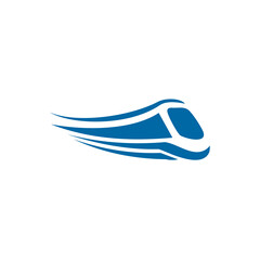 Railway train logo design template