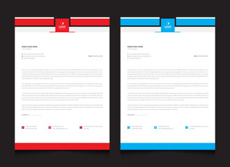 Modern corporate business style letterhead design. Letterhead for a real estate agency on a4 page. 