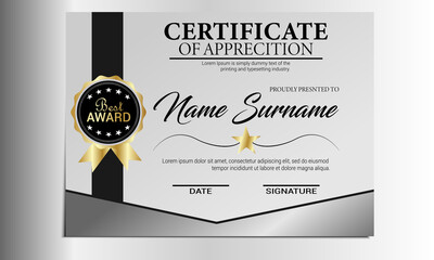Modern Premium Certificate Templates Design. Unique Diploma Template. Modern Design. Ready To Print.