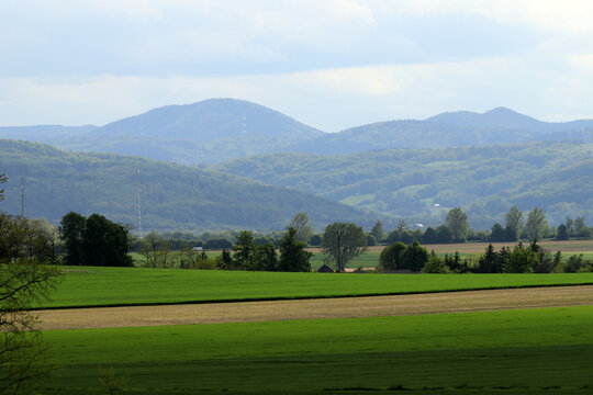 Sleza Landscape Park at the foot of the Sleza Mountain, in south-western Poland, Europe.