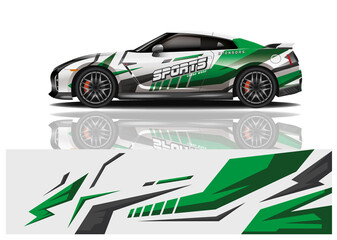 Car decal wrap design vector