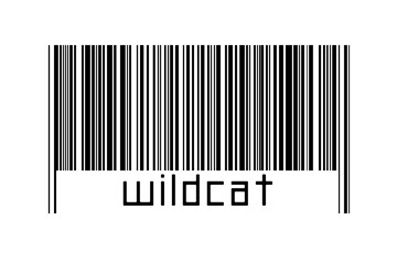 Barcode on white background with inscription wildcat below