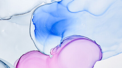 Fototapeta na wymiar Alcohol ink. Abstract Ethereal Paint. Pink Flow.