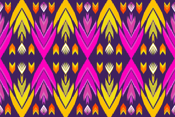 seamless ikat pattern with colorful 