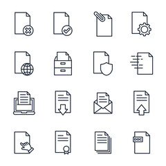 set of Document elements symbol template for graphic and web design collection logo vector illustration