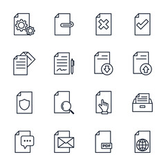 set of Document elements symbol template for graphic and web design collection logo vector illustration