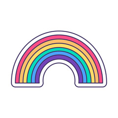 Isolated sketch of a lbgt rainbow Vector
