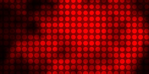 Dark Red vector texture with circles.