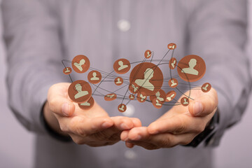 partner - organization chart team concept networking