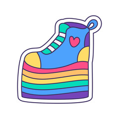 Isolated show sketch with lgbt colors Vector