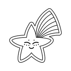 Isolated happy star emoji lgbt icon Vector