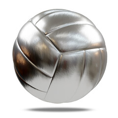 3d realistic Metalic Silver VolleyBall 3d rendering isolated