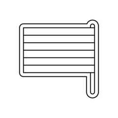 Isolated striped flag icon with no color Vector