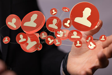 videoconference group of people talking in social network