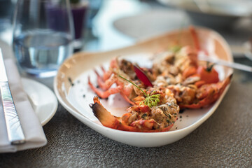 Lobster on dinner