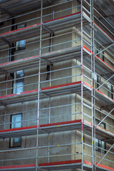 scaffolding on a construction site