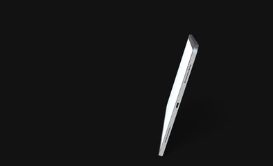 pc  tablet computer  ipad with blank 3d