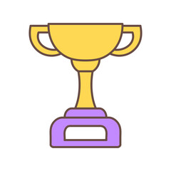 Isolated winner trophy icon First place Vector illustration